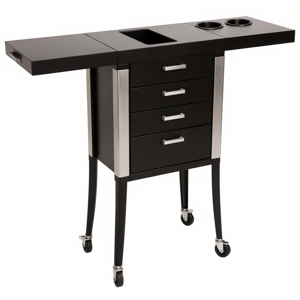 BELLA Professional Rolling Tattoo Workstation Cart with Drawers, Cabinets, Appliance Holders