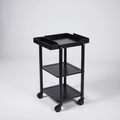 Caleb Fold-A-Way Salon Service Tray with Wheels and Appliance Holder