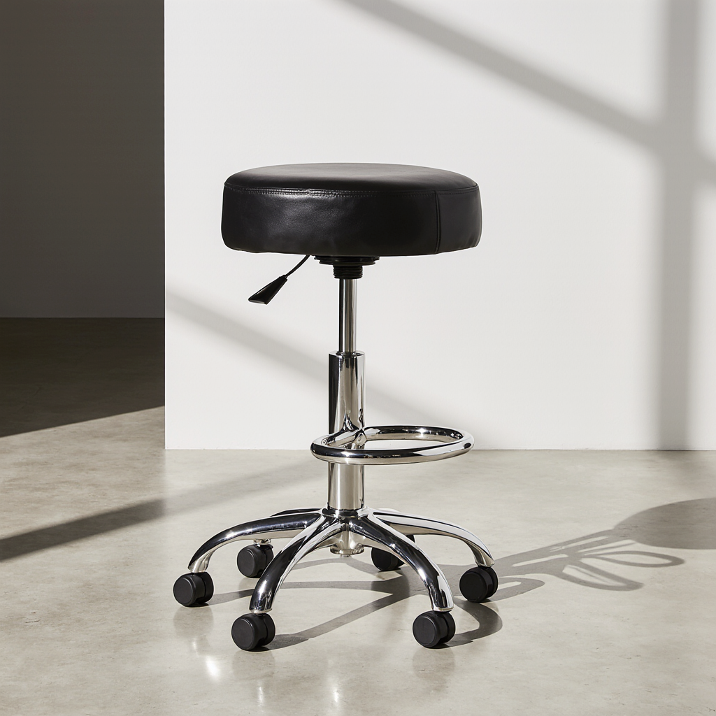 Mayakoba UMI Adjustable Rolling Pedicure Stool for Salon Technicians