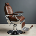 Professional Retro Hydraulic Recline Barber Chair with Laser Frame Design for Salons